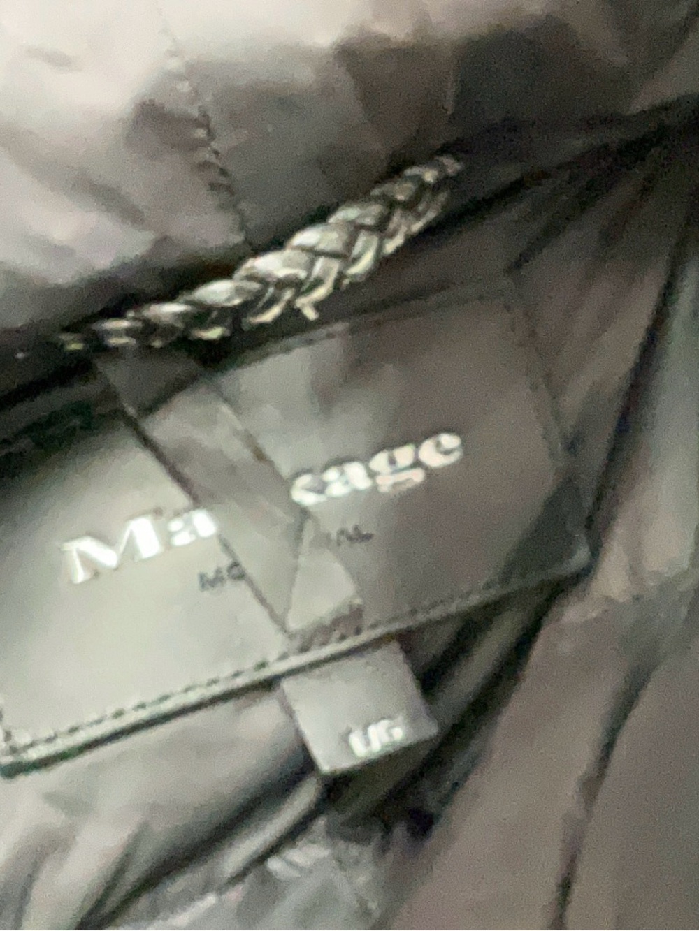 Mackage Large Down Puffer Mid-Length Long Coat Jacket Asymmetrical Zipper - Picture 5 of 5